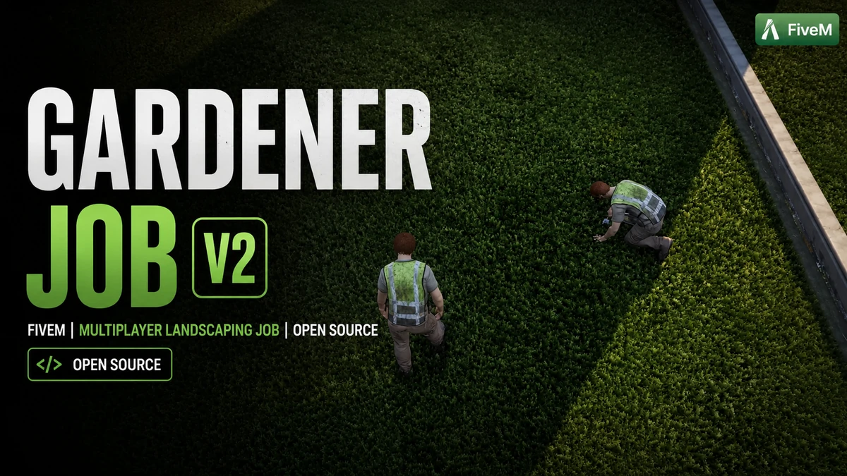 Gardener Job V2 FiveM | Multiplayer Landscaping Job | Open Source